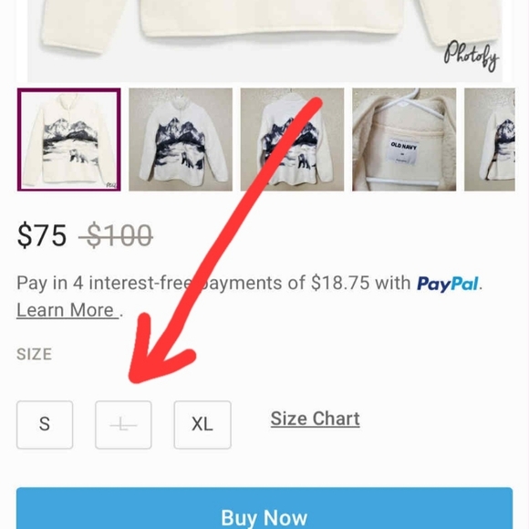 NWT Men's Old Navy Polar Bear Sherpa Fleece Quarter Zip Sweater Pullover Jacket - Picture 15 of 15